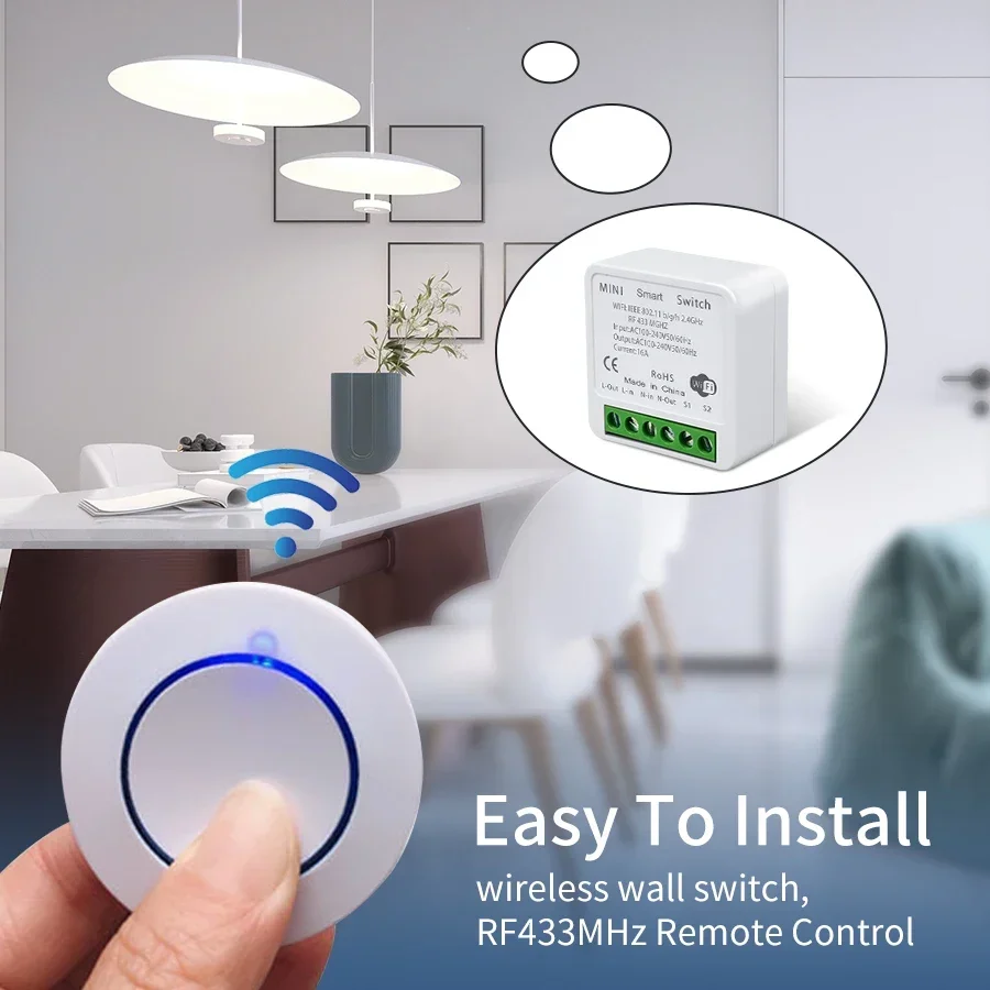 Sonoff Basic Switch - Tuya WiFi Smart Switch 16A RF433Mhz