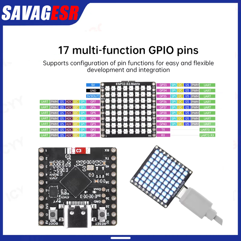 ESP32-S3 Matrix WIFI Bluetooth - Rgb Led Matrix 8X8 review and price