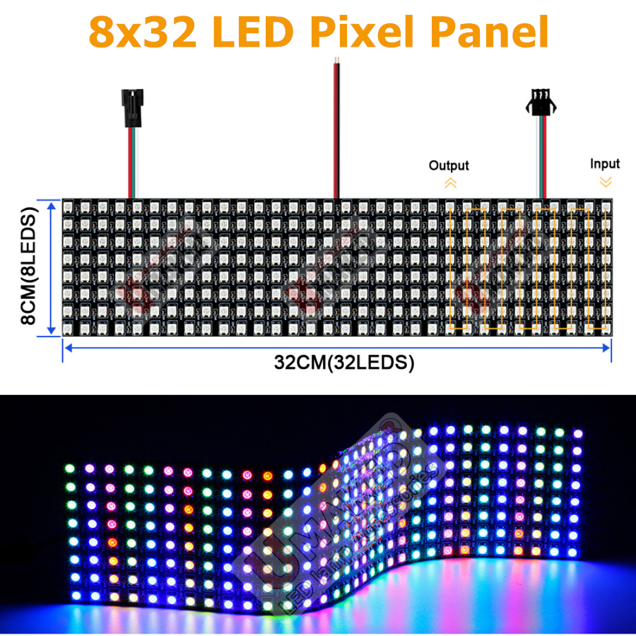 2pcs WS2812B Individually Addr - Rgb Led Matrix 8X8 review and price