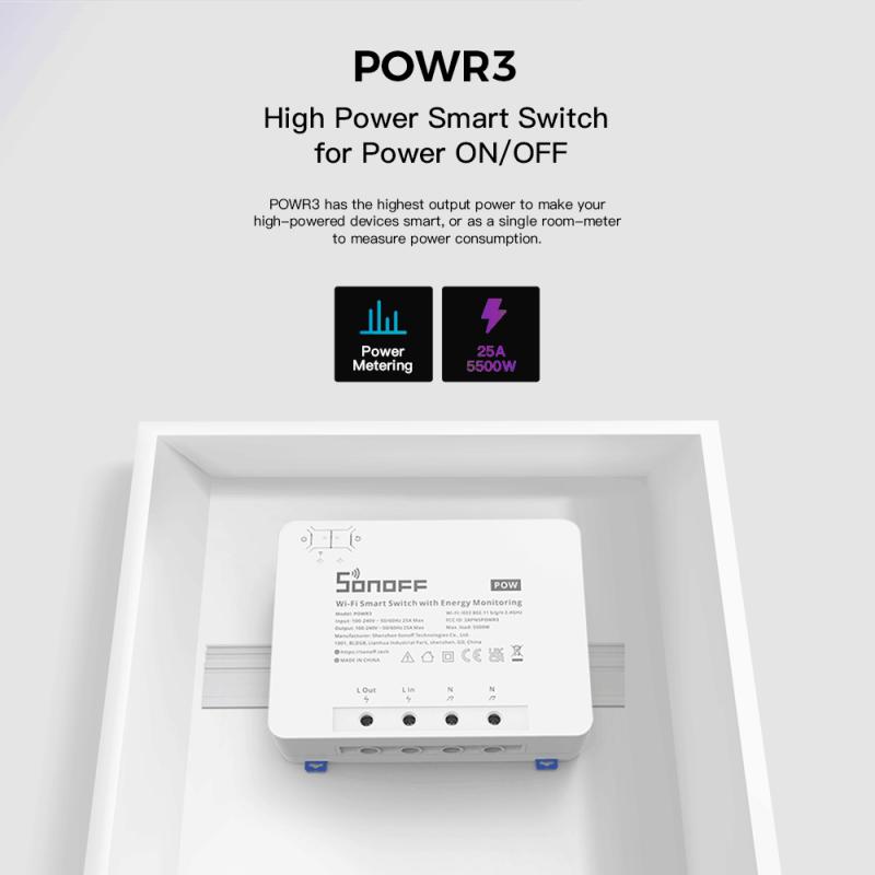 SONOFF POW POWR3/Powr316/POWR3 - Sonoff Basic Switch review and price