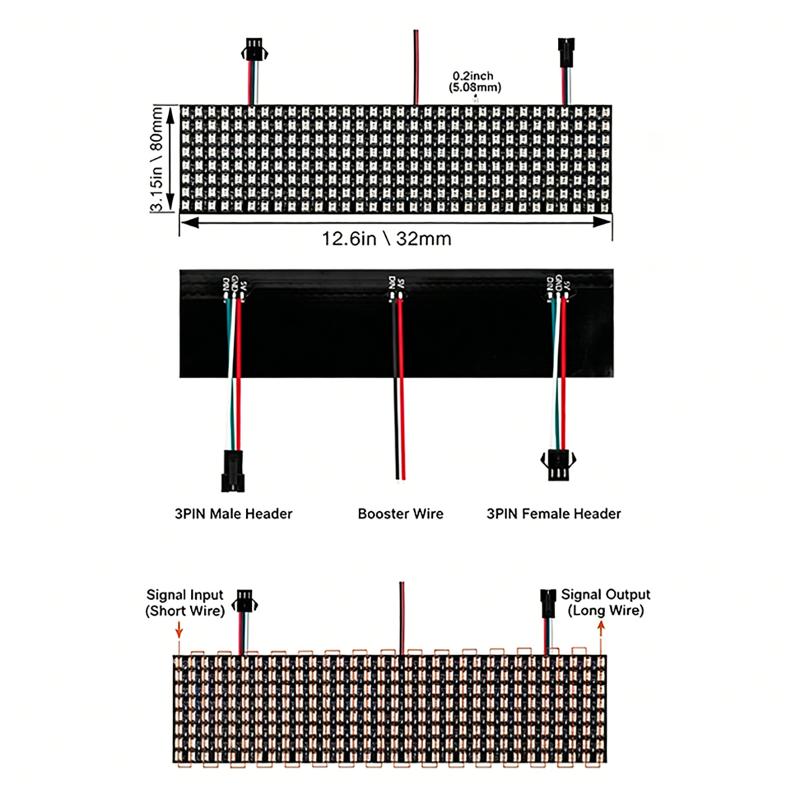 WS2812B Smart Pixel Module Mat - Rgb Led Matrix 8X8 review and price