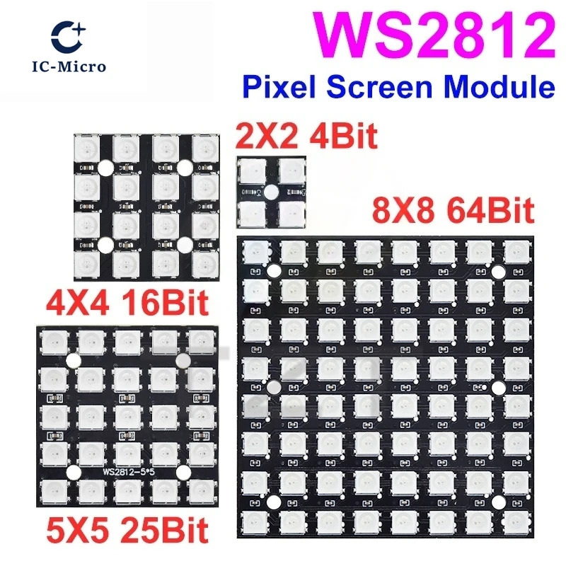 NEW WS2812 LED 5050 RGB 8x8 LE - Rgb Led Matrix 8X8 review and price